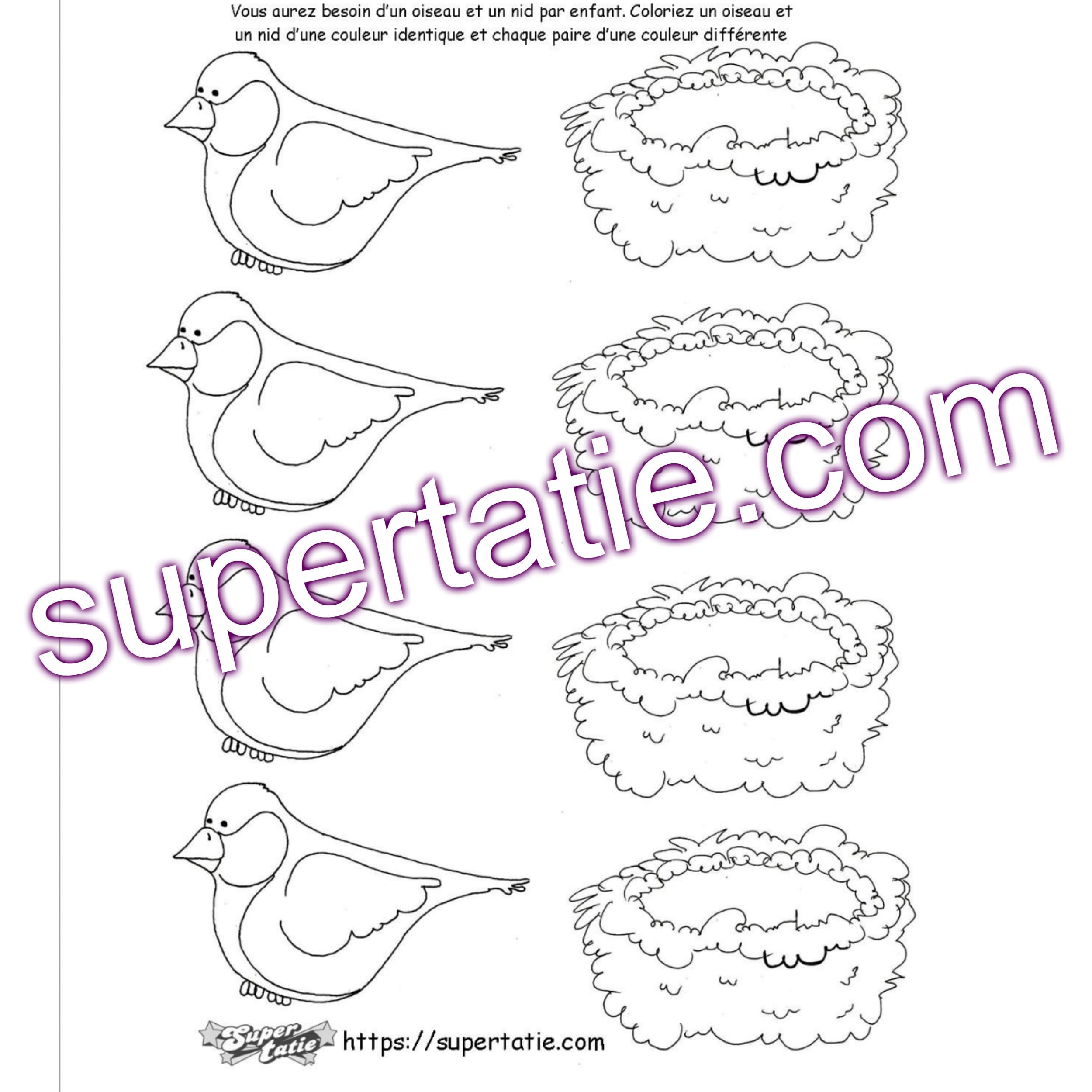 Jeu moteur oiseau et nid PDF