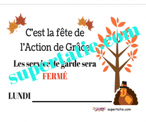 Affiche Action de Grâce