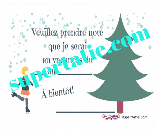 Affiche Vacances Hiver