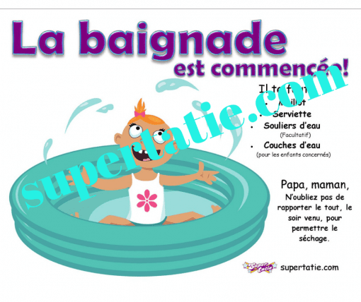 Affiche La baignade