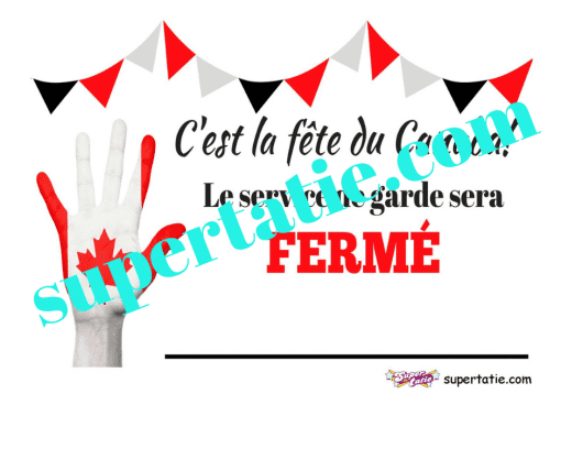 Affiche Fête du Canada