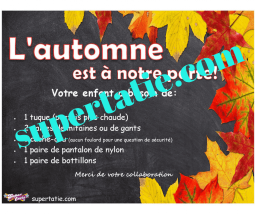 Affiche Automne