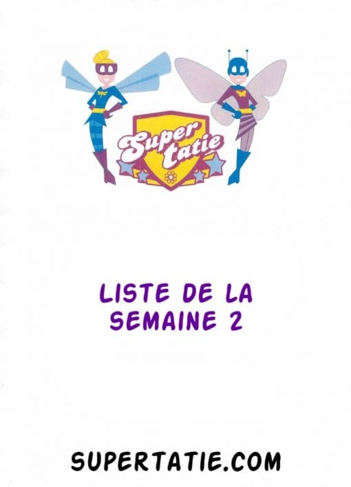 Liste de la semaine 2