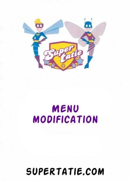 Menu modifications