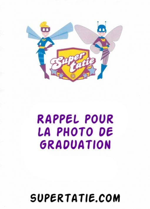 Rappel pour la photo de graduation