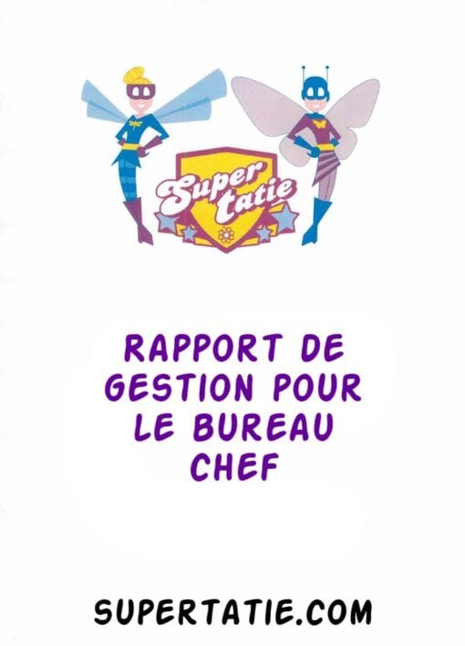 Rapport de gestion pour le bureau chef