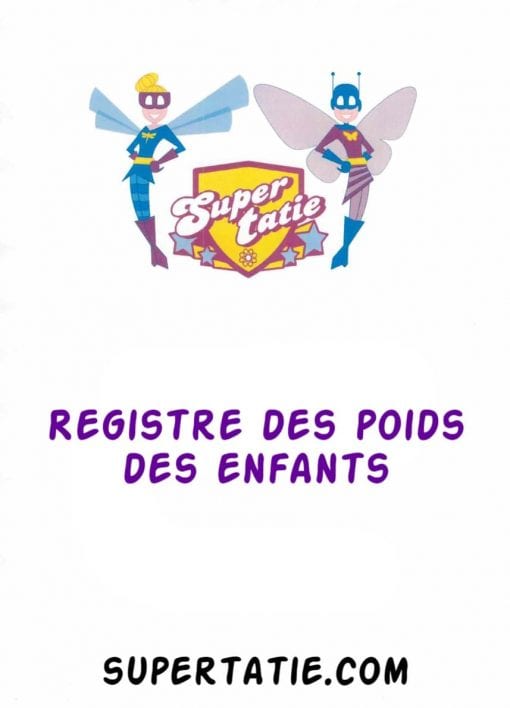 Registre des poids des enfants