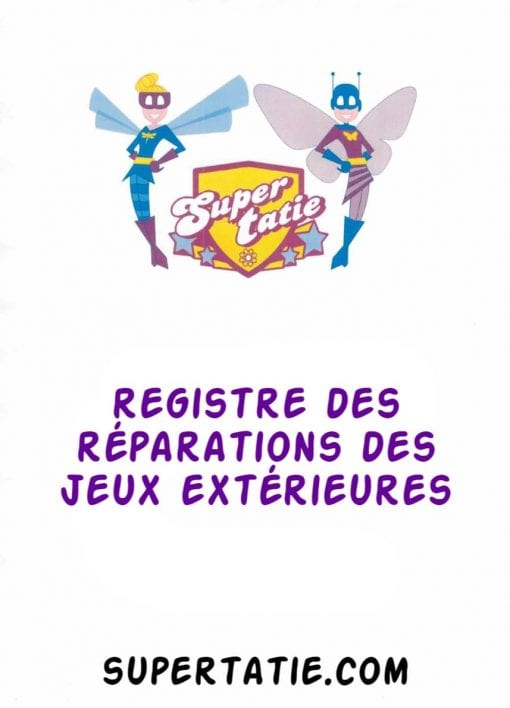 registre des réparations des jeux extérieures